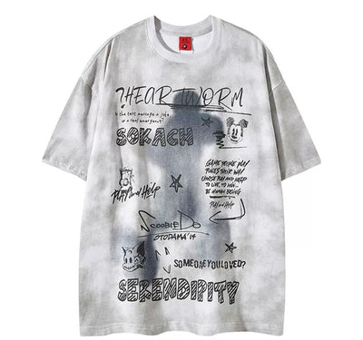 Cartoon Tie Dye Couple T-Shirt