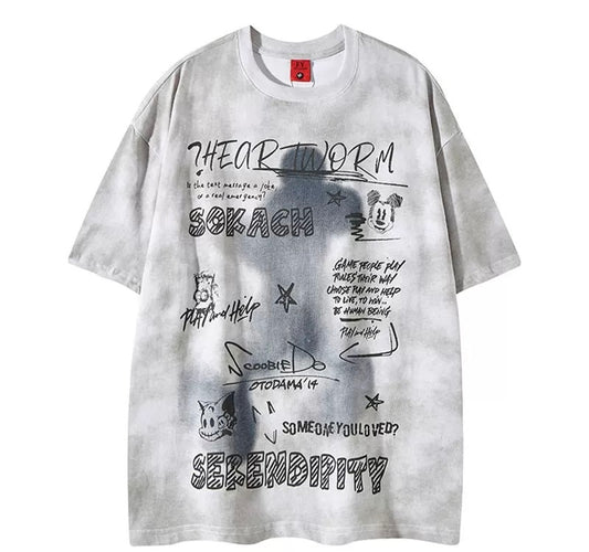 Cartoon Tie Dye Couple T-Shirt