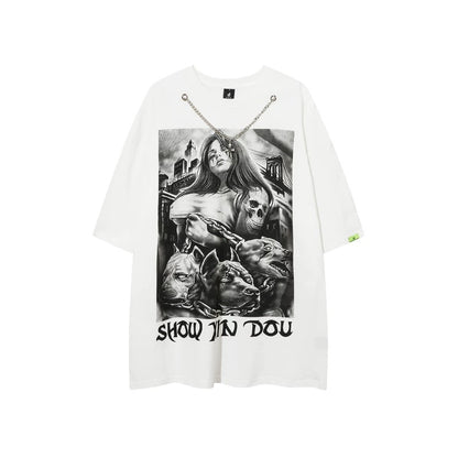 Chain Wolf Graphic Street Tee