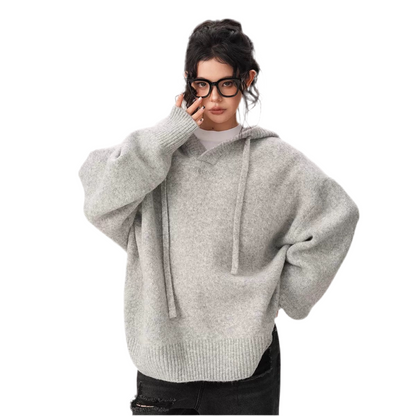 Glacier Grove Oversized Knit Hoodie