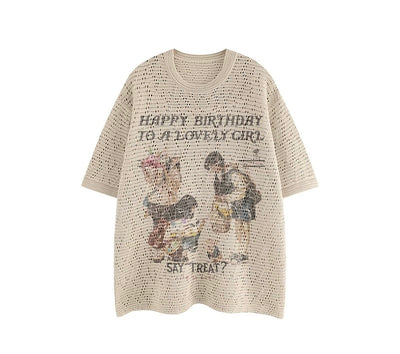 Birthday Girl Mesh Graphic Tee