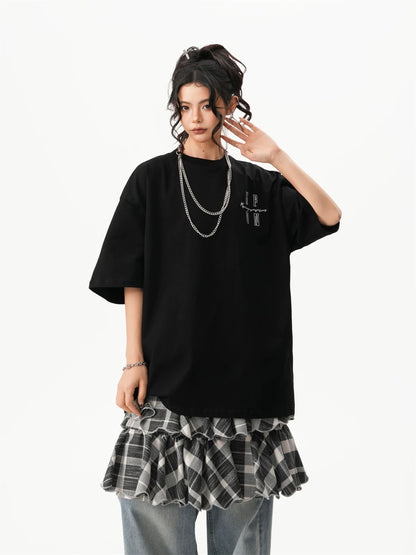 Midnight Layers Oversized Street Tee