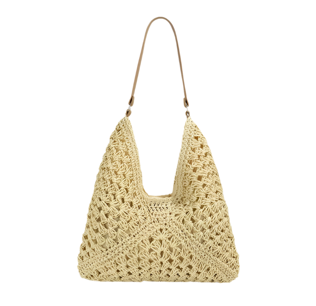 Boho Woven Crossbody Tote Bag