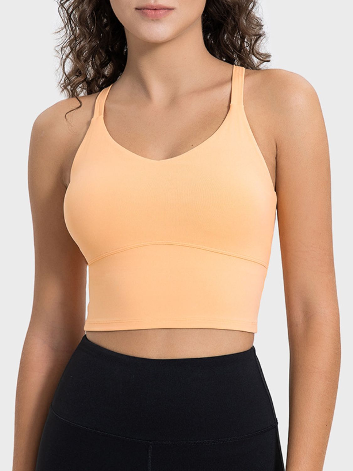 Crisscross Round Neck Active Tank - bllue yonders