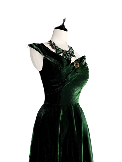 RoyalGreen Velvet Gown