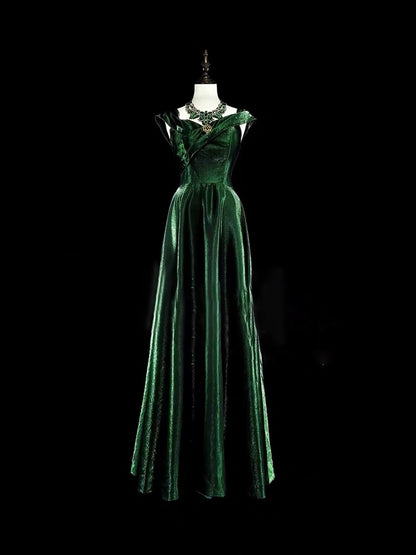 RoyalGreen Velvet Gown
