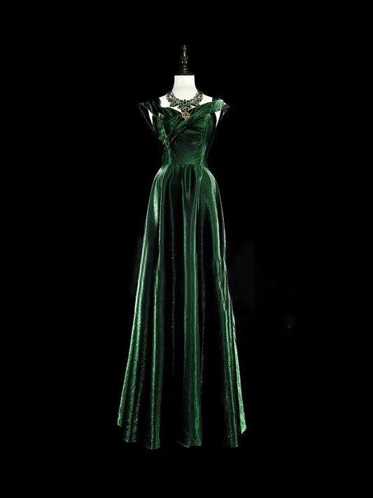 RoyalGreen Velvet Gown