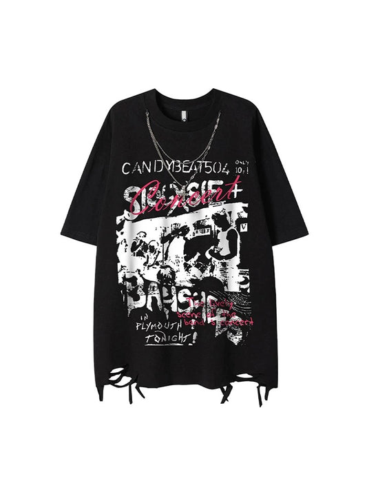 Vintage Rock Band Printed T-Shirt