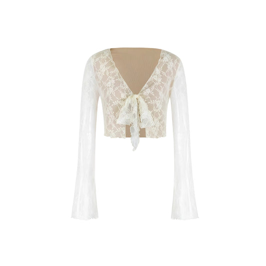 Lace Jacquard High Slit Set
