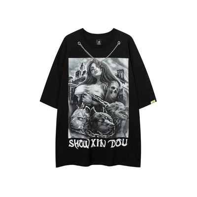 Chain Wolf Graphic Street Tee