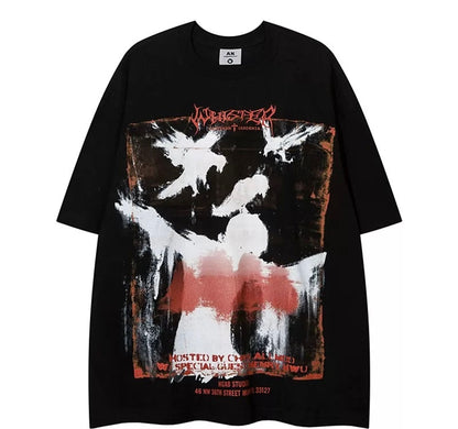 Graffiti Print Cotton T-Shirt