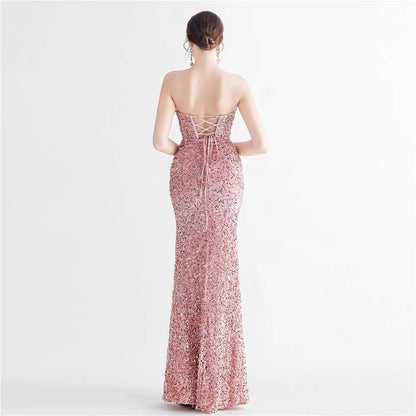 Twilight Glow Sequin Fishtail Dress
