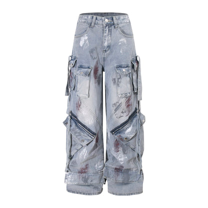High-Street Graffiti Cargo Jeans