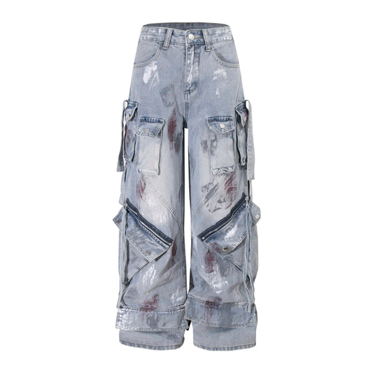 High-Street Graffiti Cargo Jeans