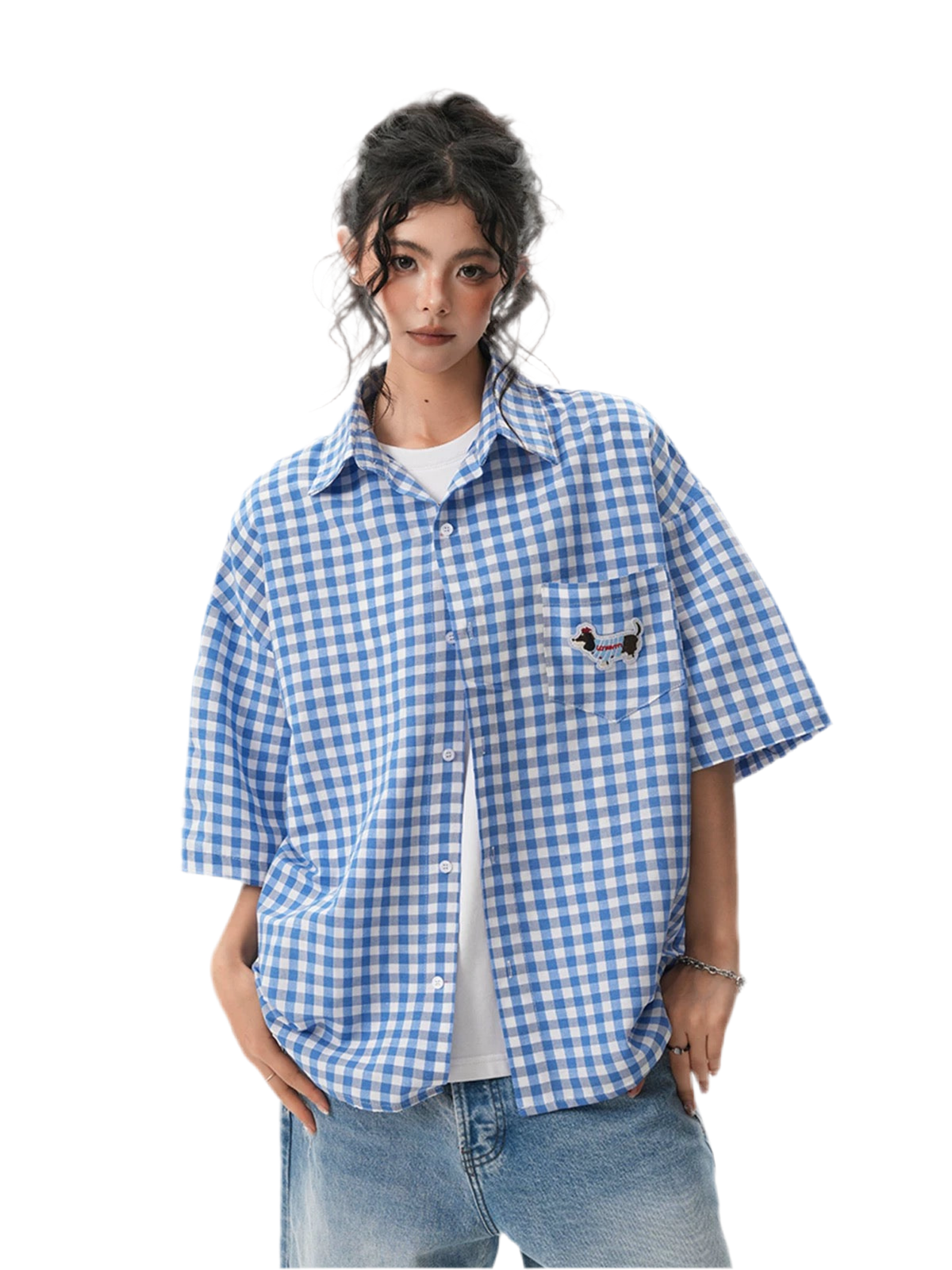 Blue Rush Plaid Cuban Shirt