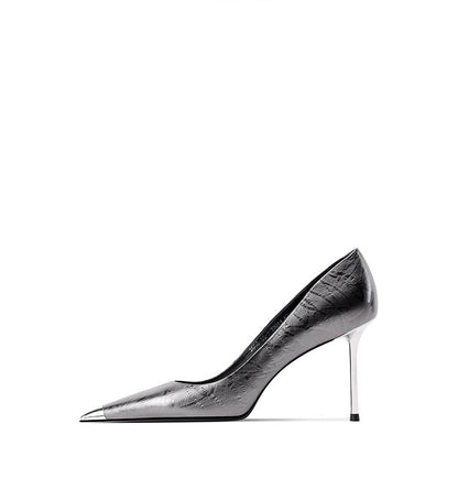 Radiant Edge Metallic Stiletto Heels