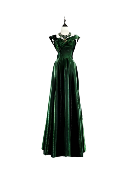 RoyalGreen Velvet Gown