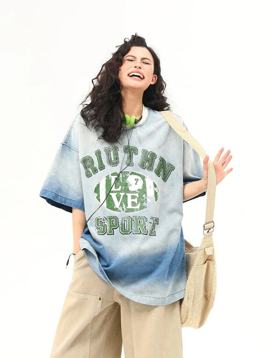 Retro Washed Denim T-Shirt