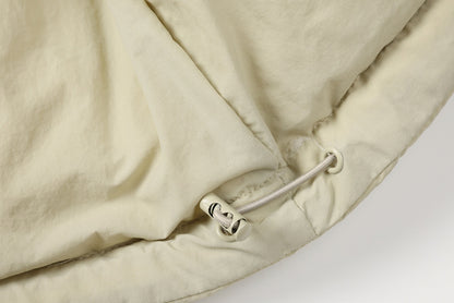 Cropped Puffer Jacket with Contrast Cuffs