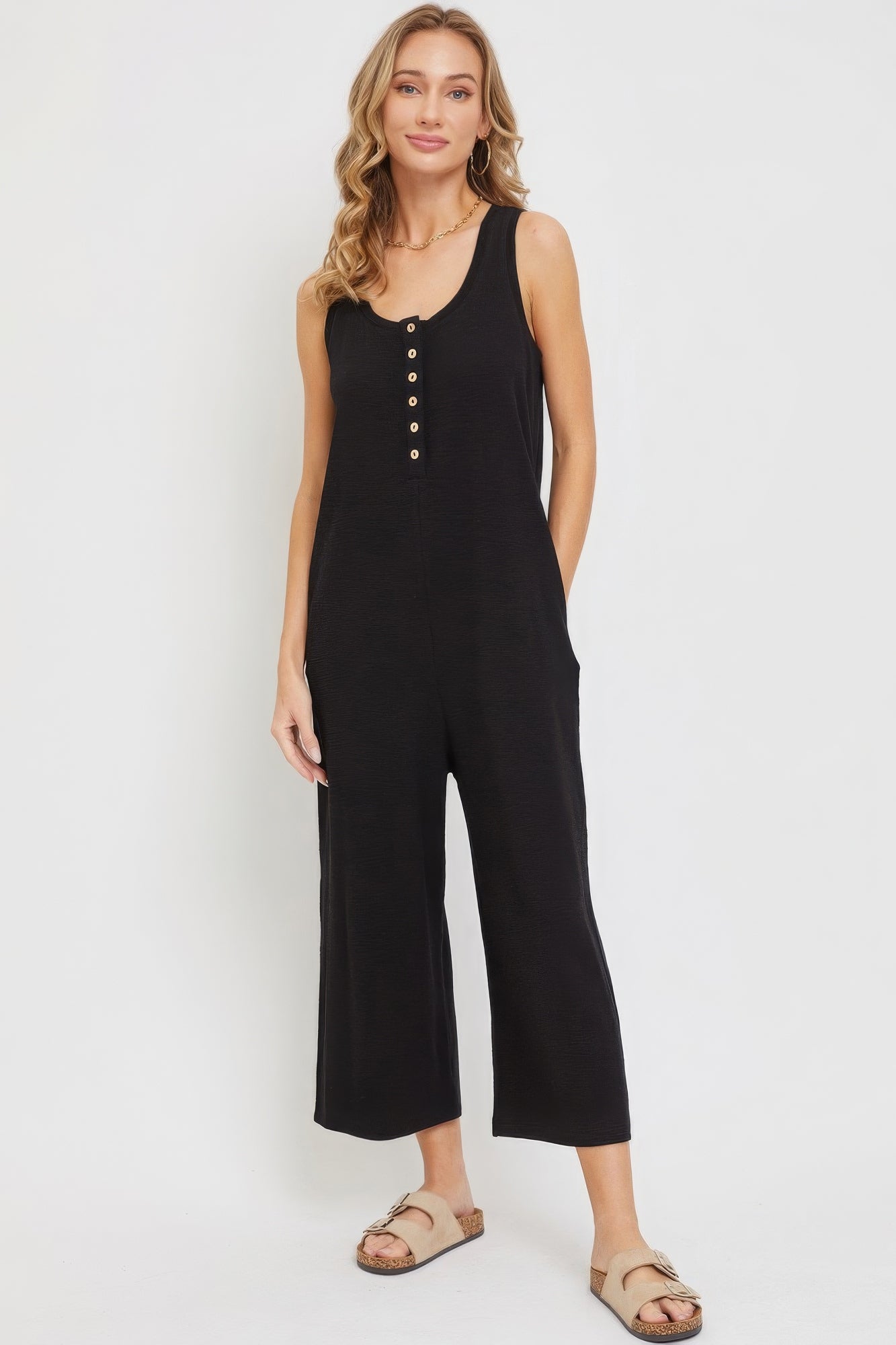 Buttondown Jumpsuit - blue yonderz