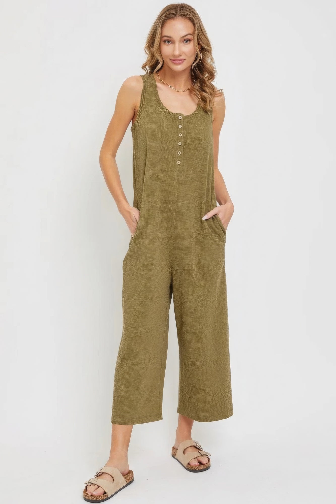 Buttondown Jumpsuit - blue yonderz