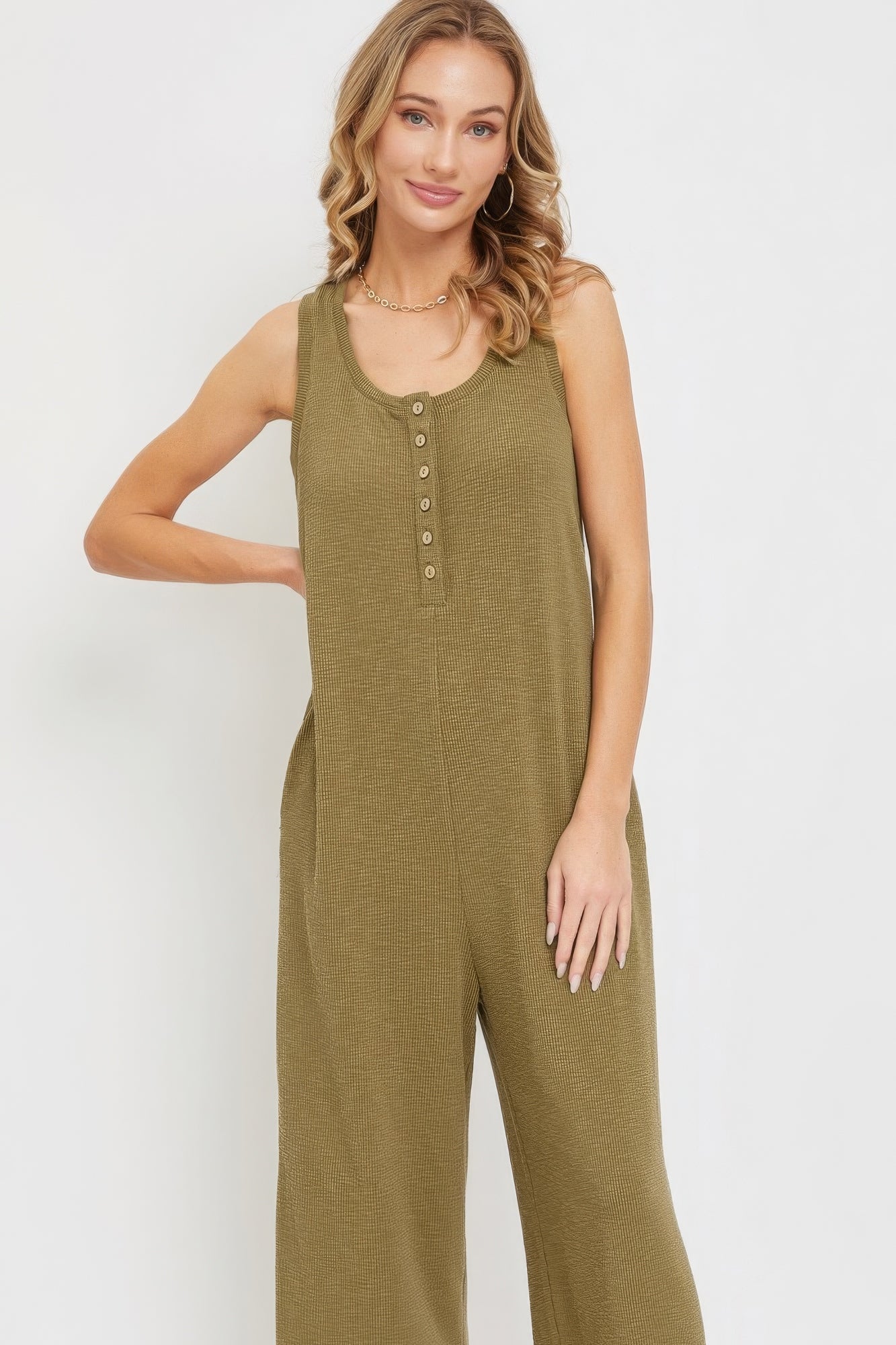 Buttondown Jumpsuit - blue yonderz