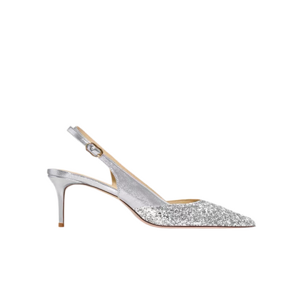 Dazzling Metallic Glitter Party Heels