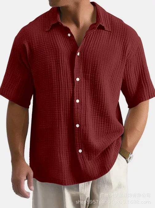 Textured Resort Button Down Shirt