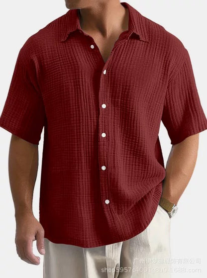 Textured Resort Button Down Shirt