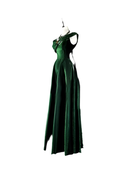 RoyalGreen Velvet Gown