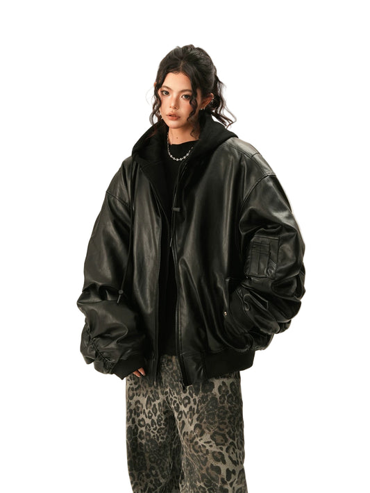 Shadow Forge Dual-Layer  PU Jacket