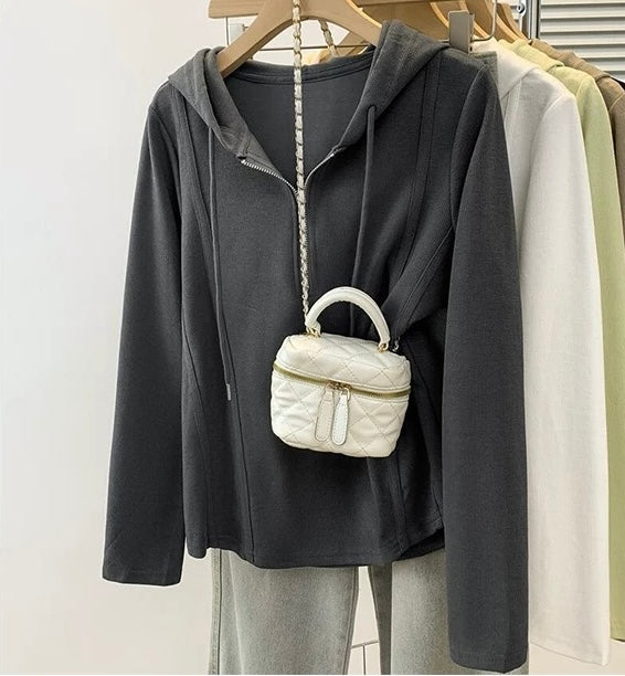 Women's Oversized Hooded Straight Shoulder Sweater