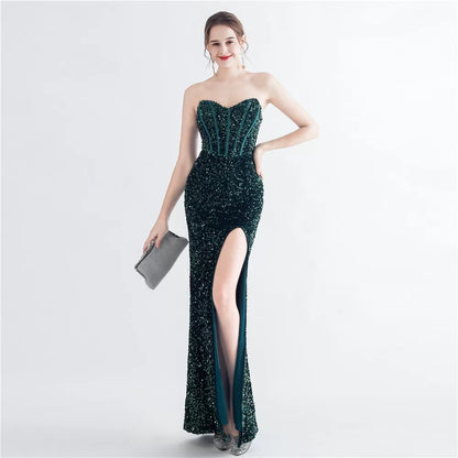 Twilight Glow Sequin Fishtail Dress