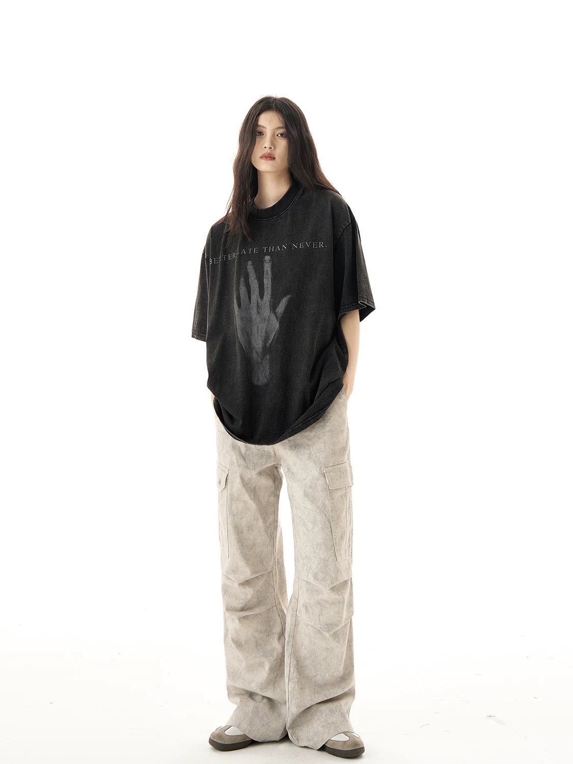 Graphic Washed Oversized Casual T-Shirt