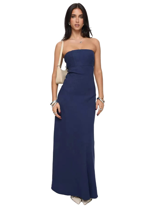 Élan Strapless Sculpted Maxi Dress