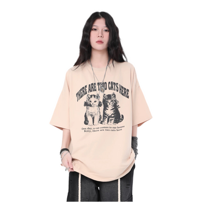 Midnight Prowl Vintage Cat Tee
