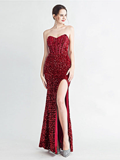 Twilight Glow Sequin Fishtail Dress