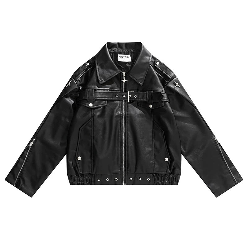 Midnight Star Metal-Edge Moto Jacket