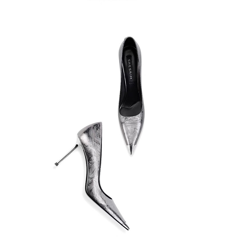 Radiant Edge Metallic Stiletto Heels