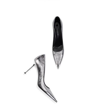 Radiant Edge Metallic Stiletto Heels