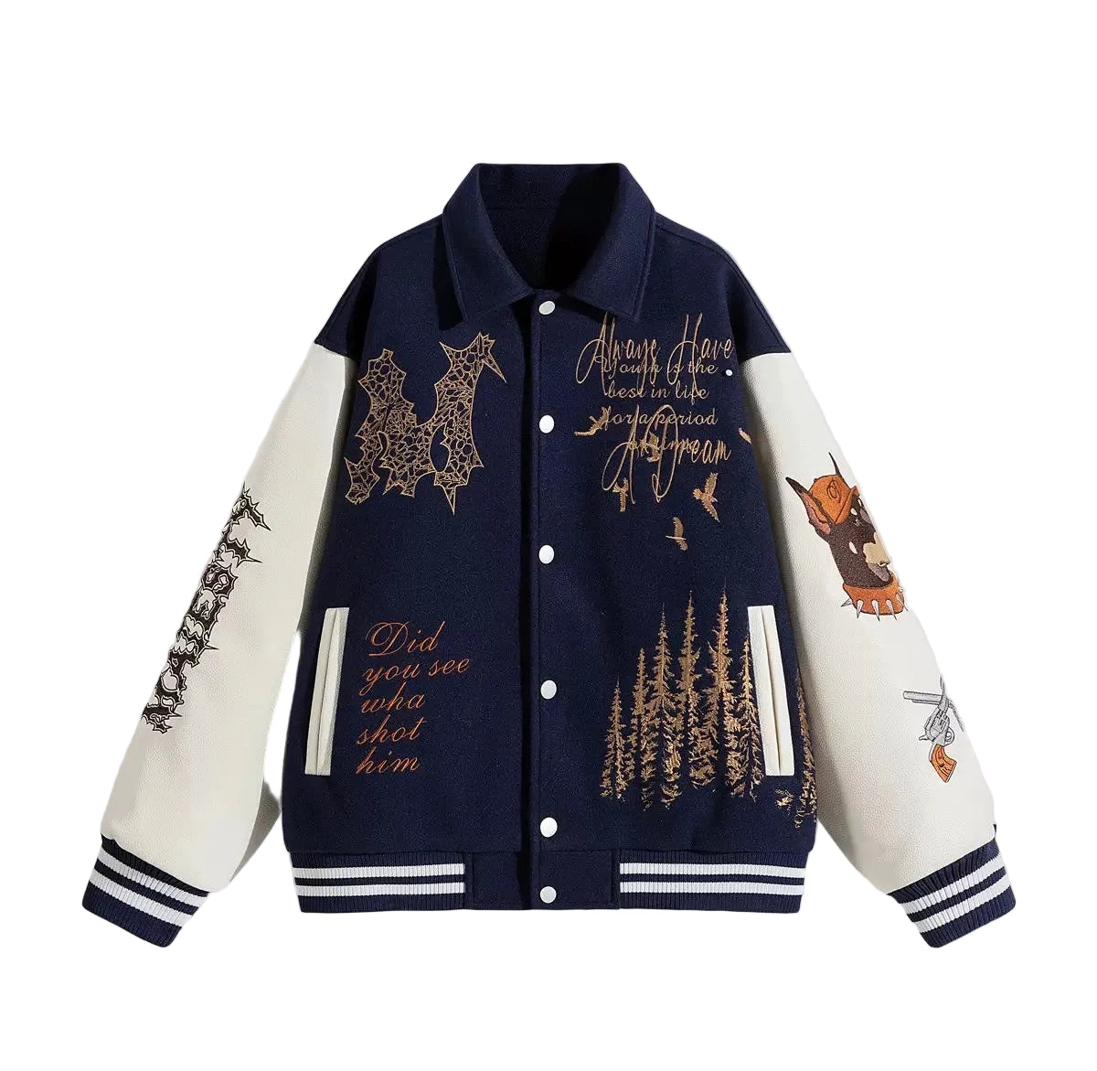 Vintage Embroidered Varsity Jacket