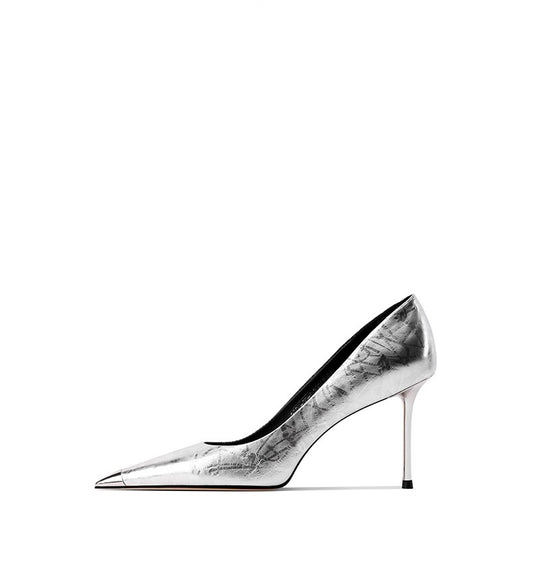 Radiant Edge Metallic Stiletto Heels