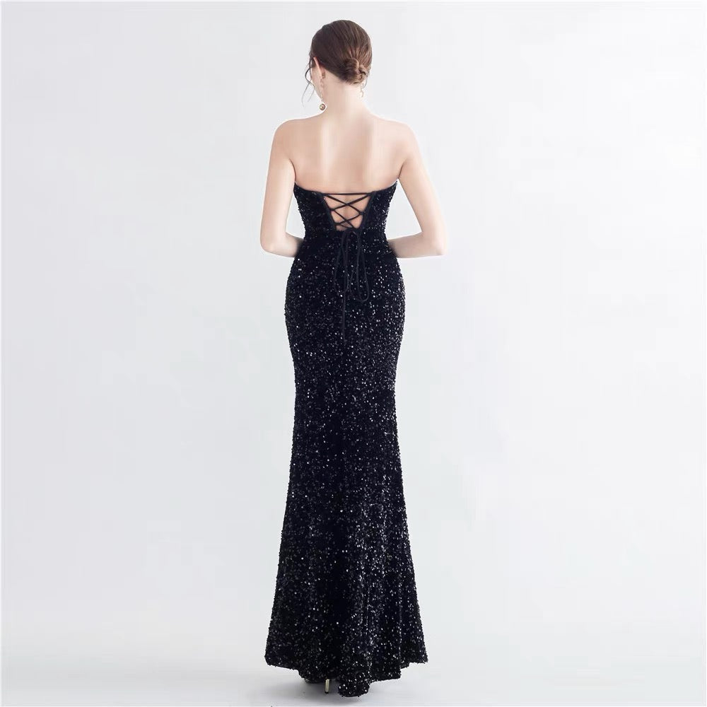 Twilight Glow Sequin Fishtail Dress