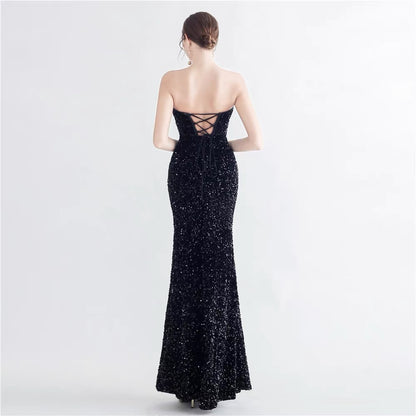 Twilight Glow Sequin Fishtail Dress