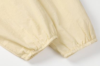 Lightweight Ruffled Drawstring Summer Jacket