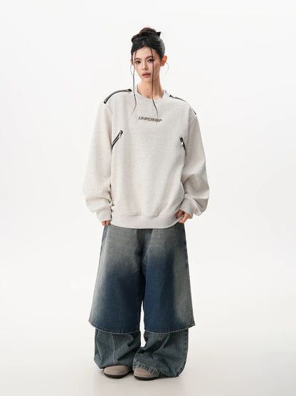 Urban Zippered Streetwear Sweatshirt