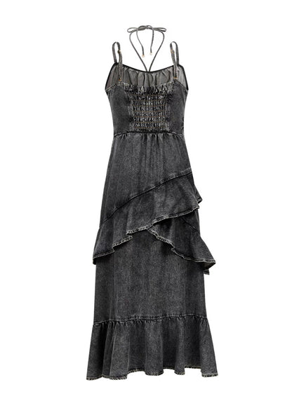 Stylish Summer Denim Maxi Dress