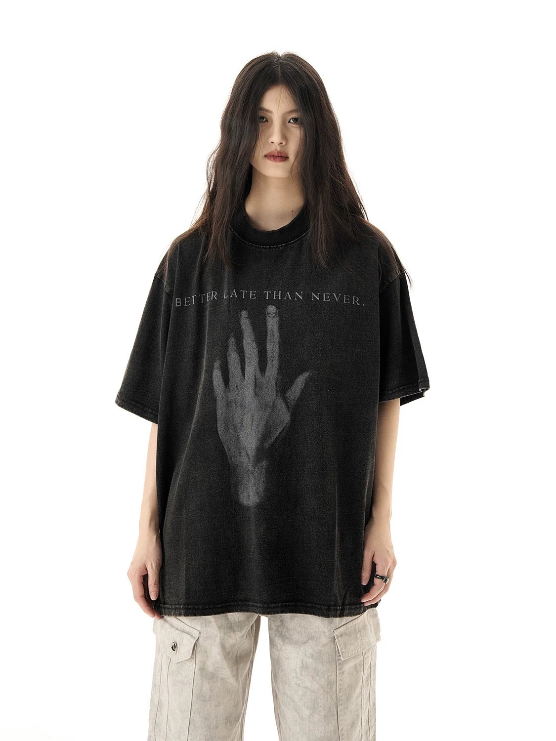 Graphic Washed Oversized Casual T-Shirt