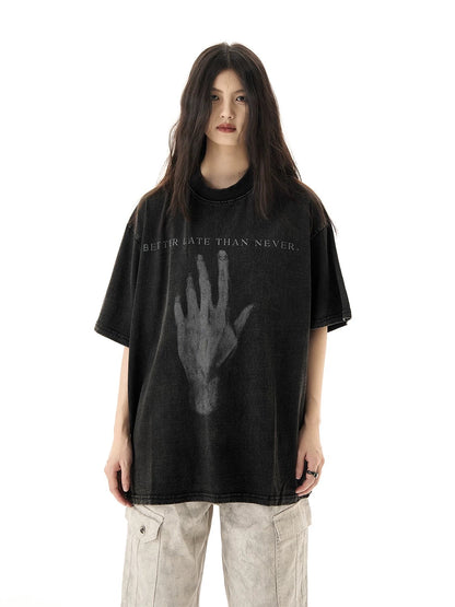 Graphic Washed Oversized Casual T-Shirt