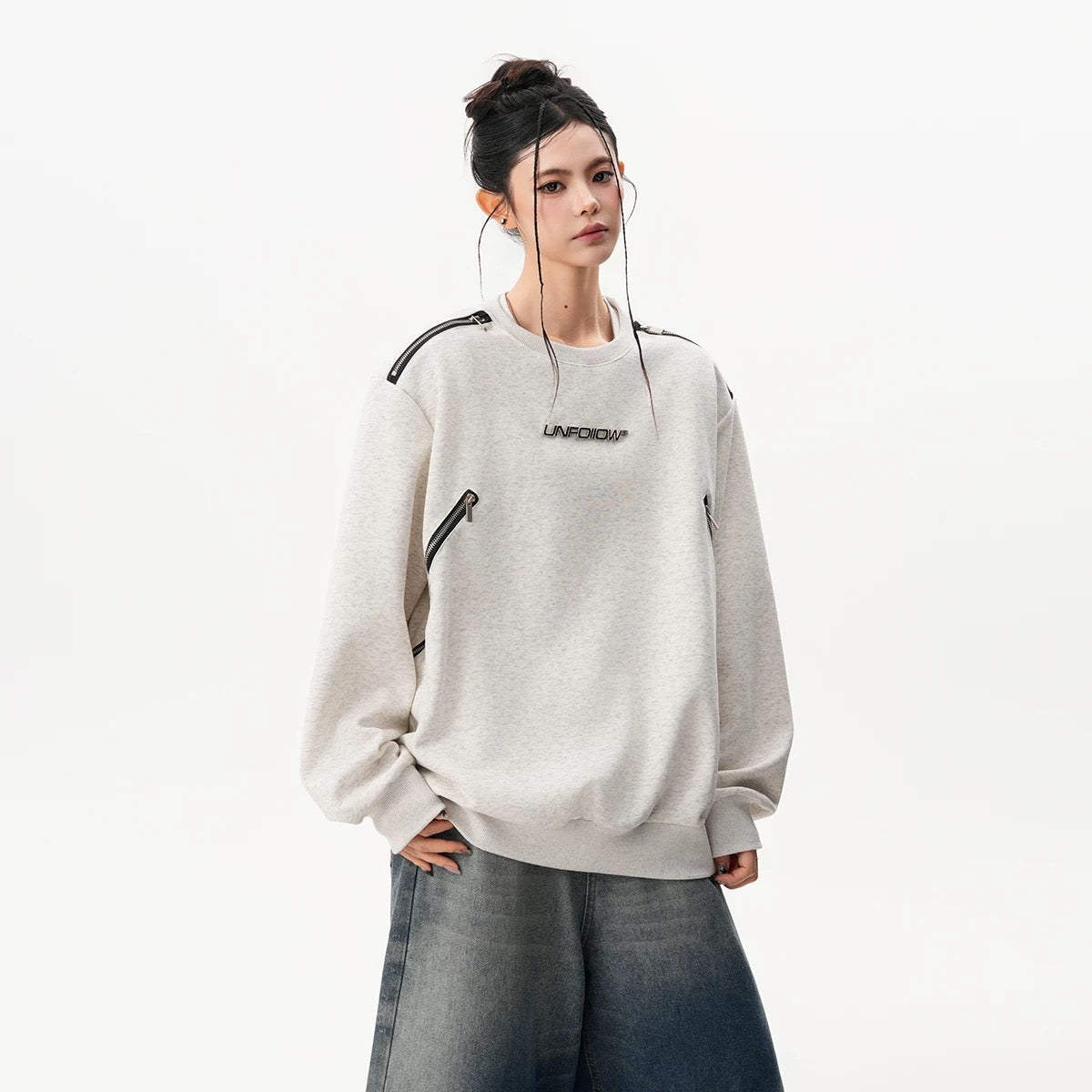 Urban Zippered Streetwear Sweatshirt